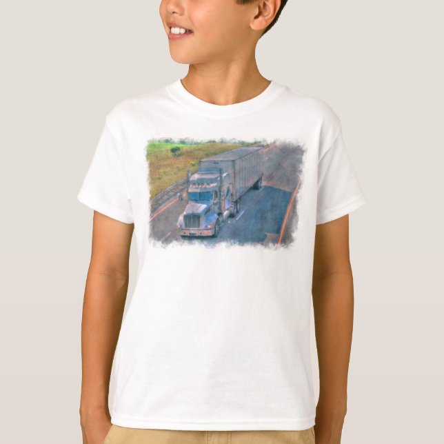 Highway Lorry Freight Truck Driver Gear T-Shirt (Front)