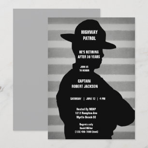 Highway Patrolman Retirement Party Invitation