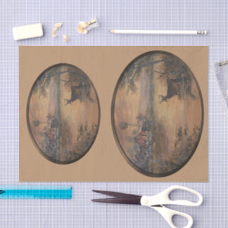 Highway Pond Oval Tissue Paper