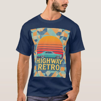 Highway Retro Vintage Car boy T-Shirt