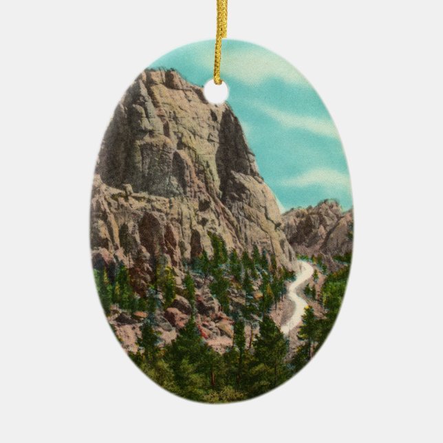 Highway to Mt. Rushmore Ornament (Front)