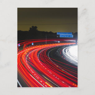 Highway traffic lights postcard