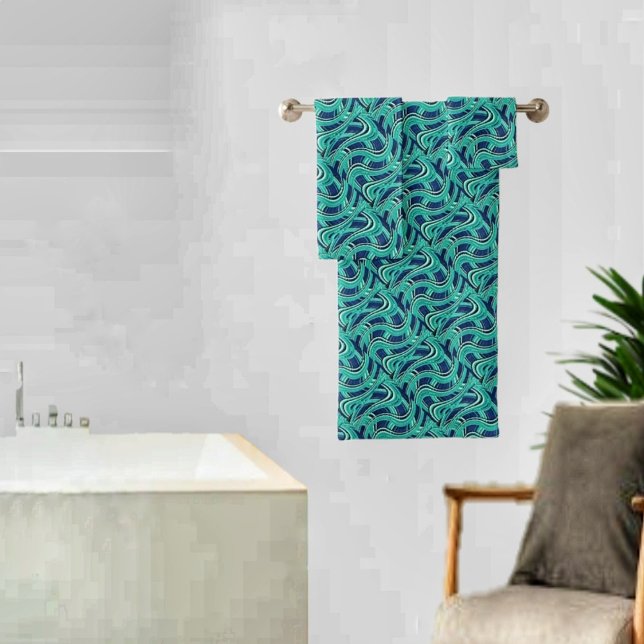 Highways   bath towel set (Pair Highways Bath Towel Set, with the matching Shower Curtain, to complete your bathroom decor!)
