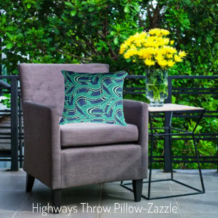 Highways Throw Pillow