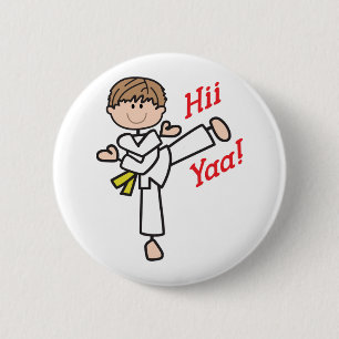 Hii Yaa Karate 2 Inch Round Button