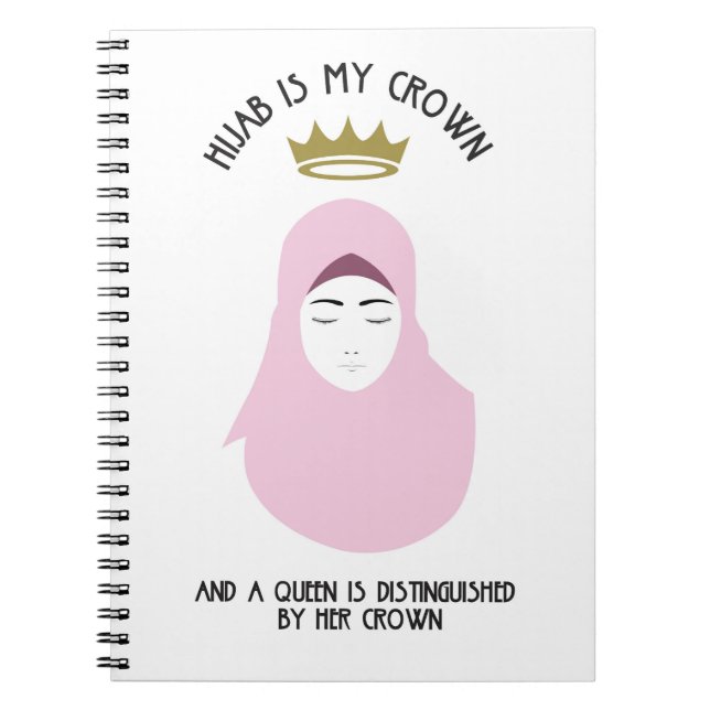 Hijab est ma couronne - carnet de notes à spirale (Devant)