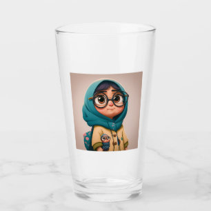 Hijab Girl Glass Tumbler 