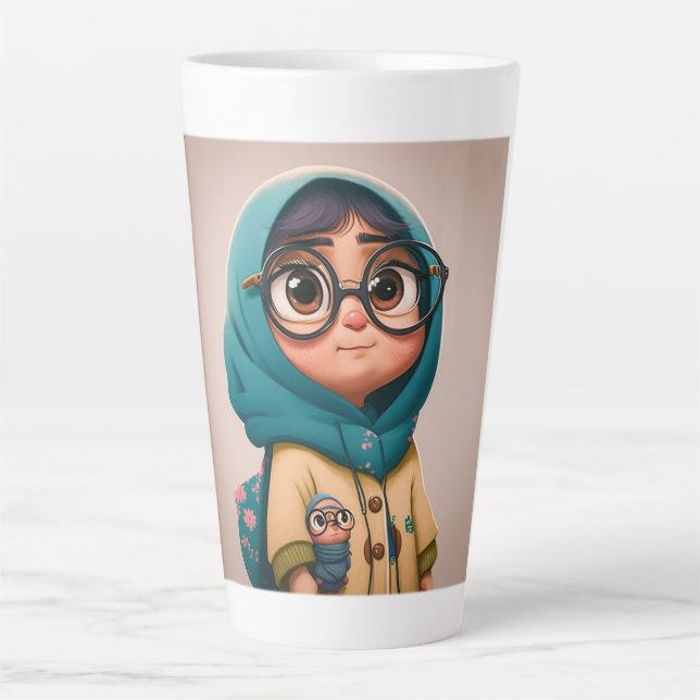 Hijab Girl Latte Mug  (Front)