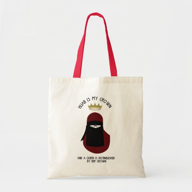 Hijab is my crown - NIQAB - BUR - GLASSES Tote Bag (Front)