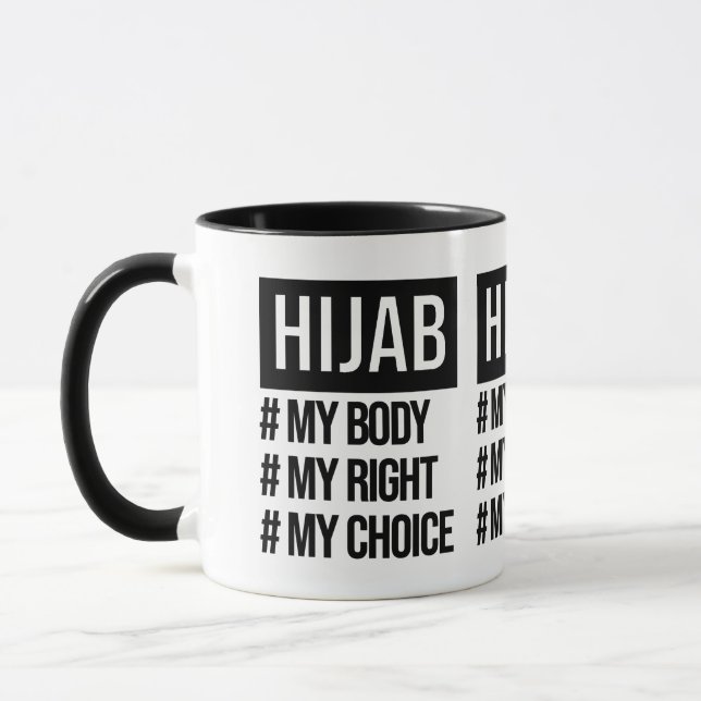 Hijab - My body My choice - Islamic Feminist  Mug (Left)
