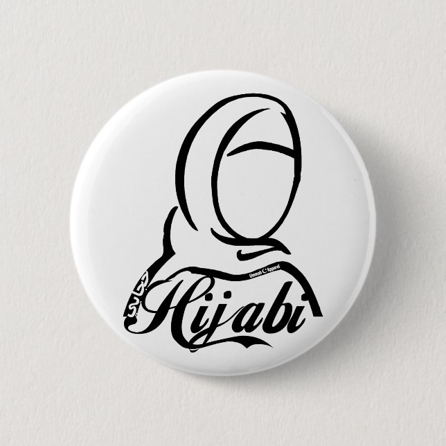 Hijabi 2 Inch Round Button (Front)
