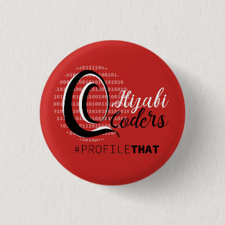 Hijabi Coders - Red 1 Inch Round Button