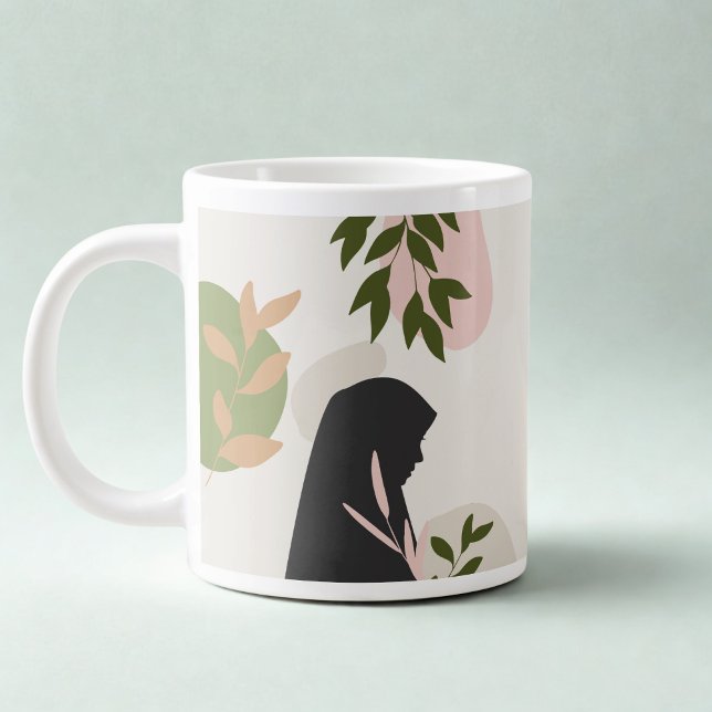 Hijabi Girl Monogram Mug – Personalized Muslim (Créateur téléchargé)