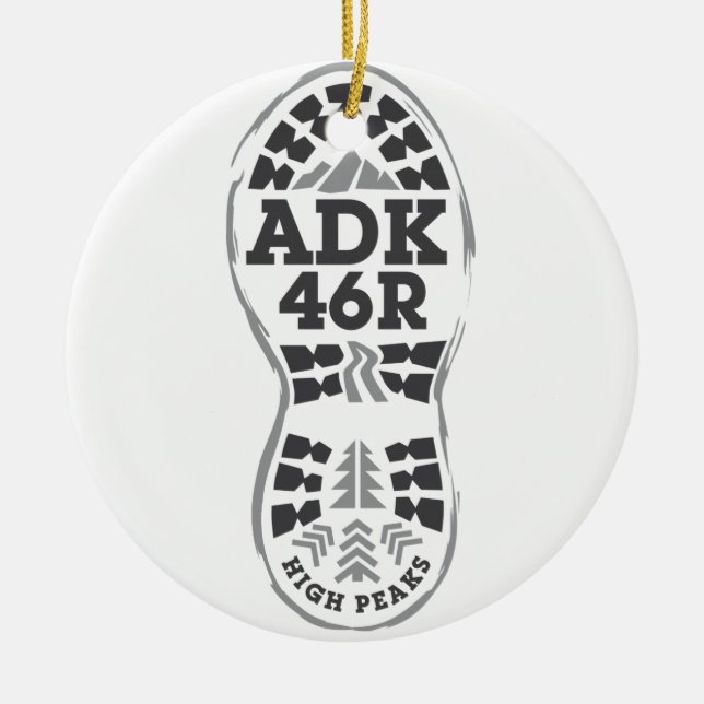 Hike ADK Ceramic Ornament (Front)