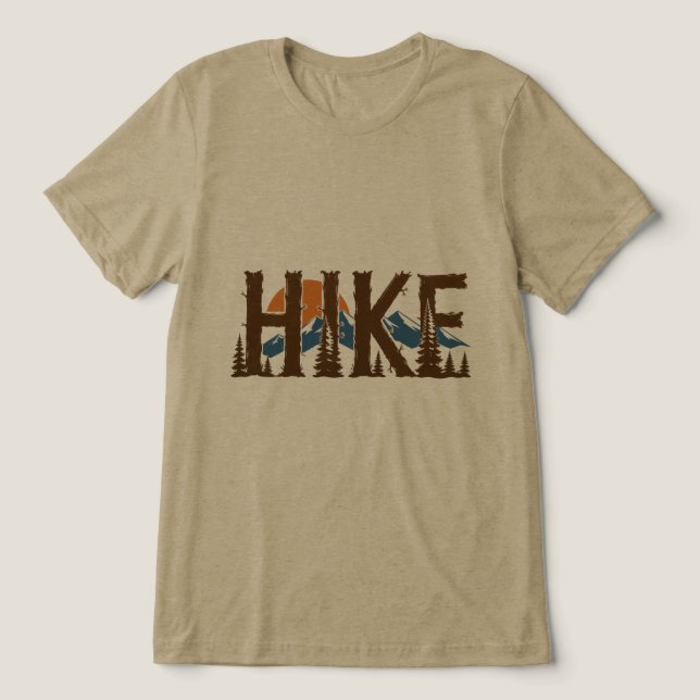 Hike Adventure  Tri-Blend Shirt (Design Front)