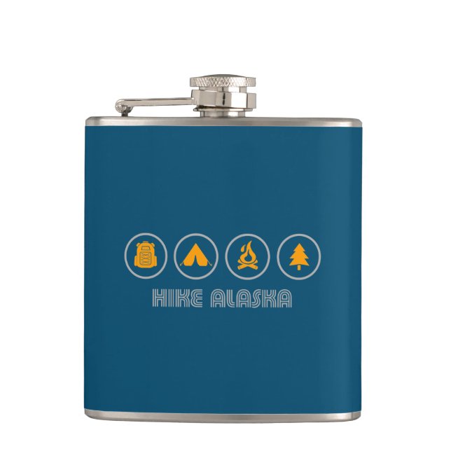 Hike Alaska Hip Flask (Front)