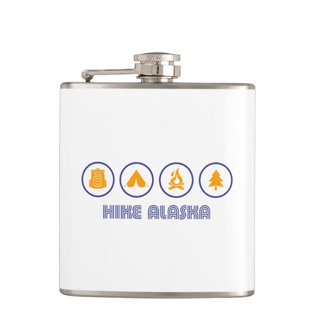 Hike Alaska Hip Flask (Front)