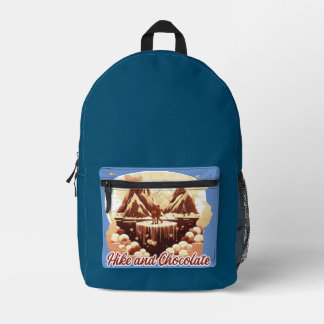 Hike and Chocolate Printed Backpack