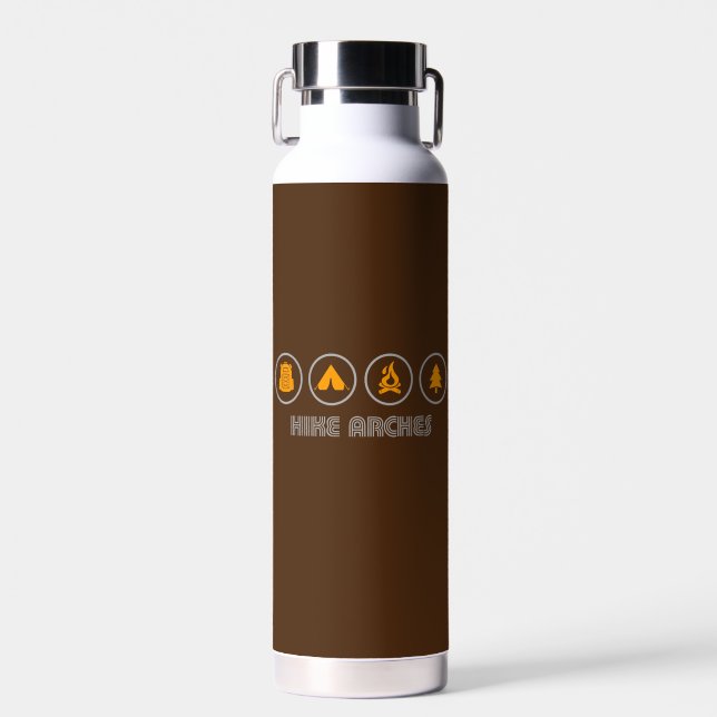 Hike Arches National Park Water Bottle (Front)