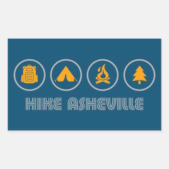 Hike Asheville North Carolina Sticker (Front)