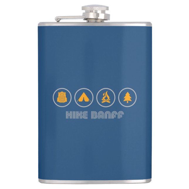 Hike Banff National Park Hip Flask (Front)