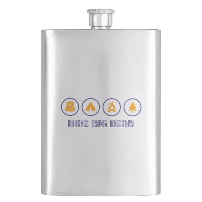 Hike Big Bend Texas Hip Flask (Front)