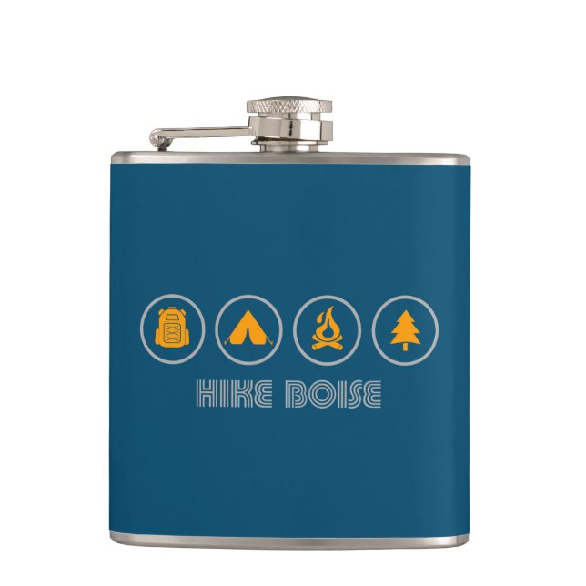 Hike Boise Idaho Hip Flask (Front)