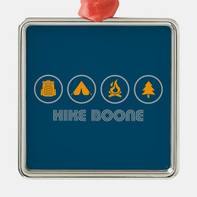 Hike Boone North Carolina Metal Ornament (Front)