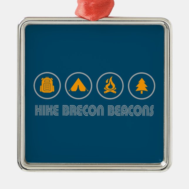 Hike Brecon Beacons National Park Metal Ornament (Front)