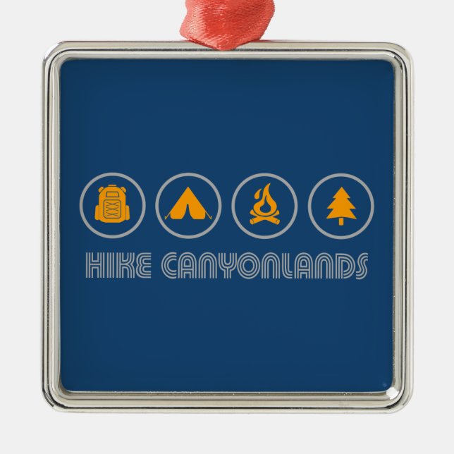 Hike Canyonlands National Park Metal Ornament (Front)