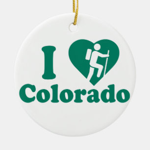 Hike Colorado Ceramic Ornament
