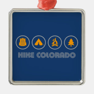 Hike Colorado Metal Ornament