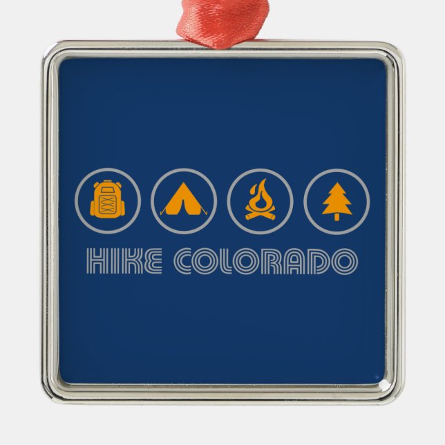 Hike Colorado Metal Ornament (Front)