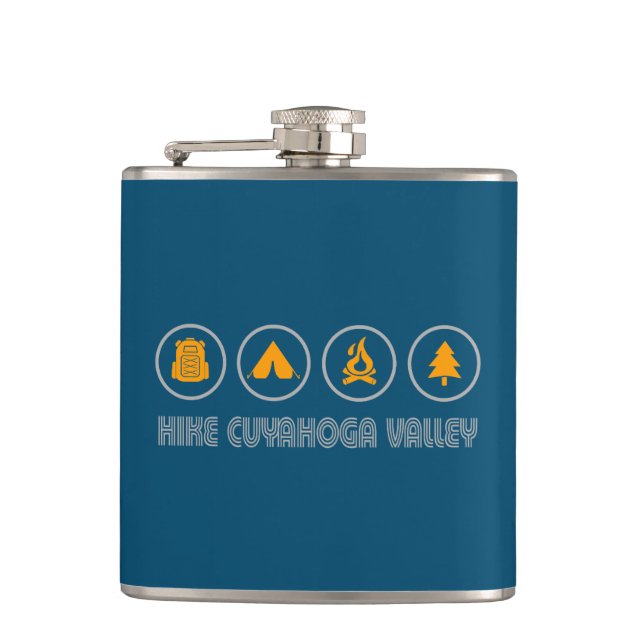 Hike Cuyahoga Valley National Park Hip Flask (Front)
