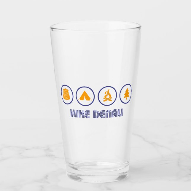 Hike Denali National Park Alaska Glass (Front)