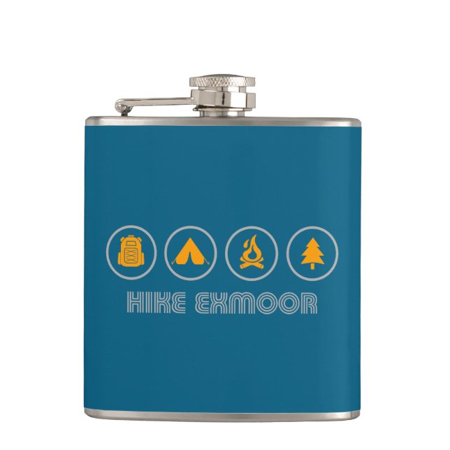 Hike Exmoor National Park Hip Flask (Front)