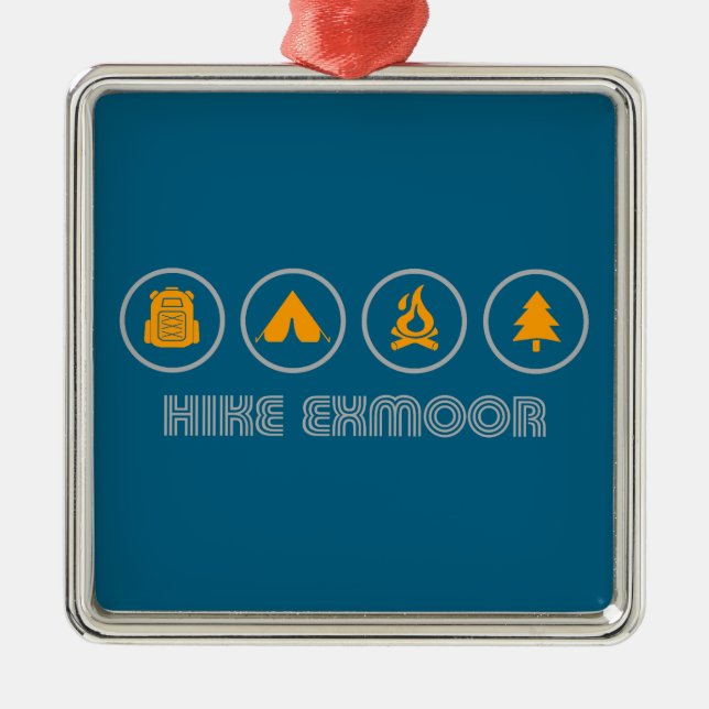 Hike Exmoor National Park Metal Ornament (Front)