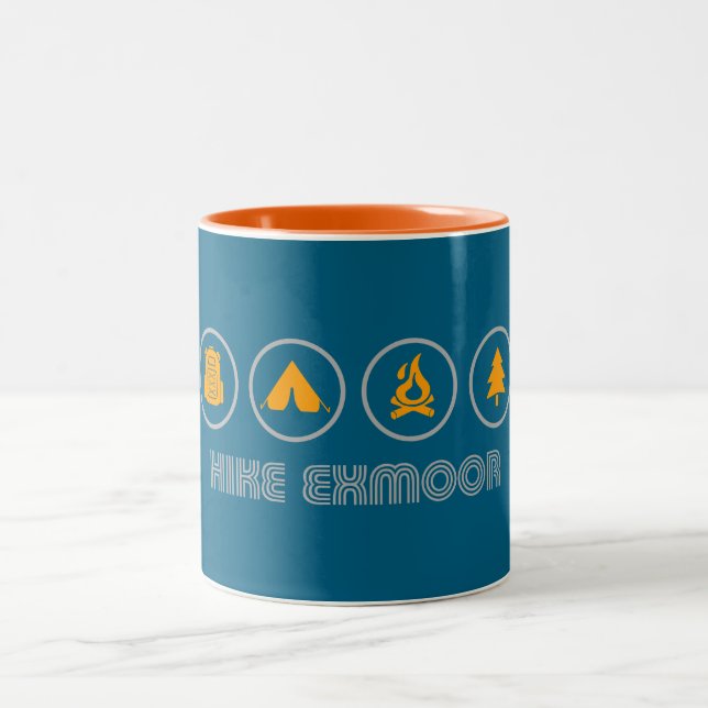 Hike Exmoor National Park Two-Tone Coffee Mug (Center)