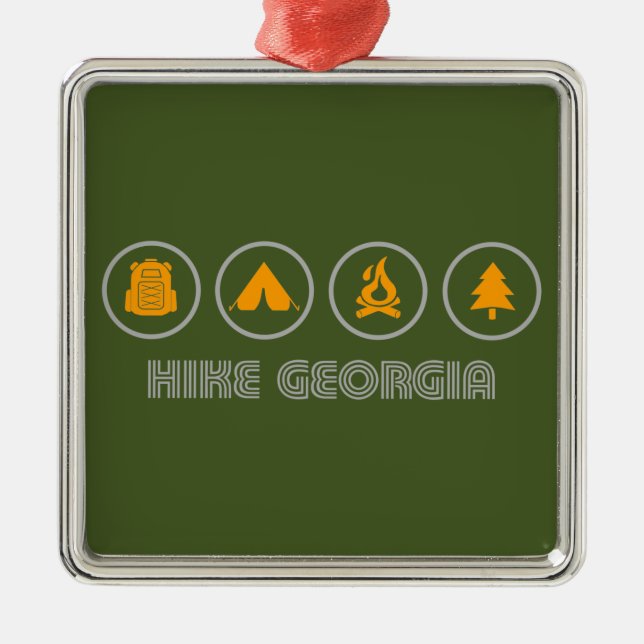 Hike Georgia Metal Ornament (Front)