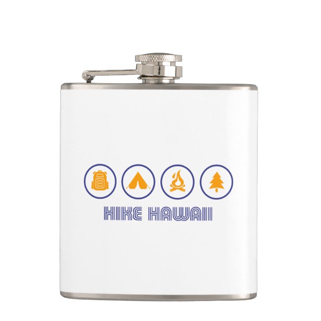 Hike Hawaii Hip Flask (Front)