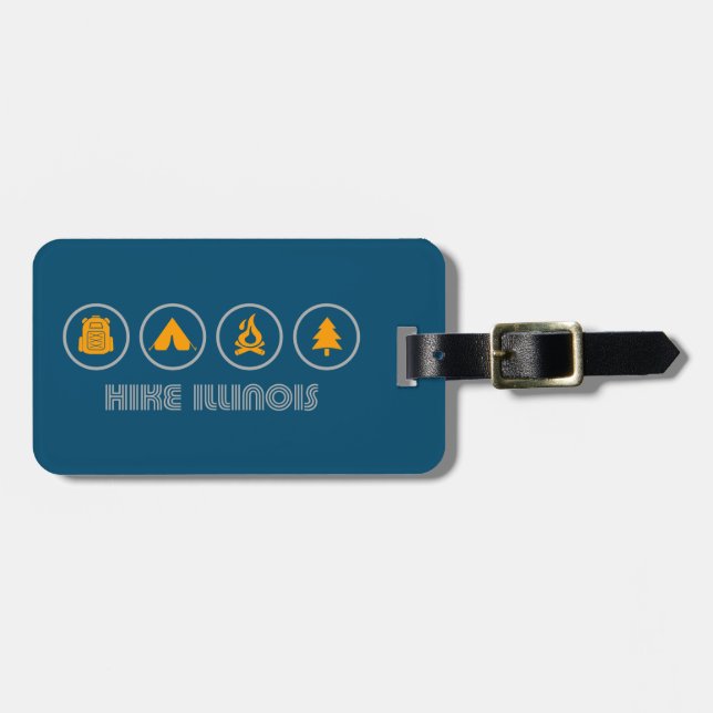 Hike Illinois Luggage Tag (Front Horizontal)