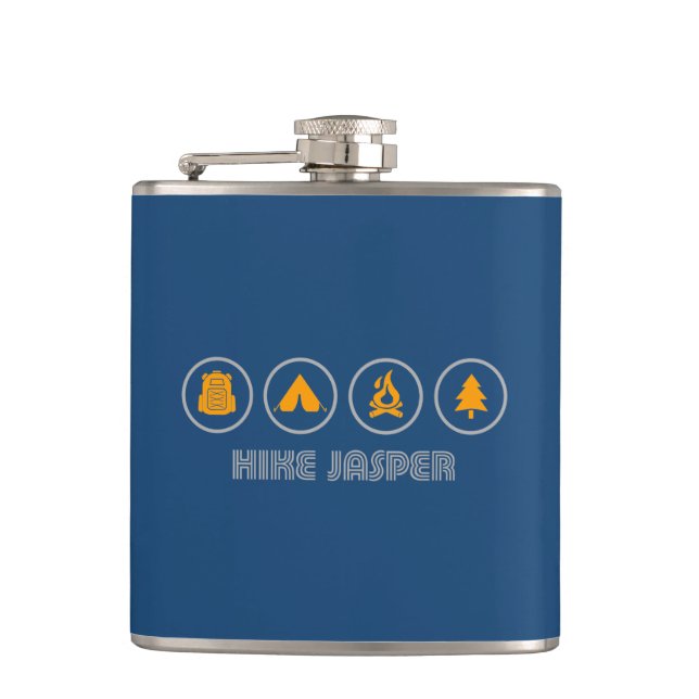 Hike Jasper National Park Hip Flask (Front)