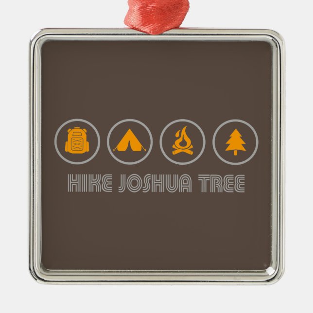 Hike Joshua Tree National Park Metal Ornament (Front)