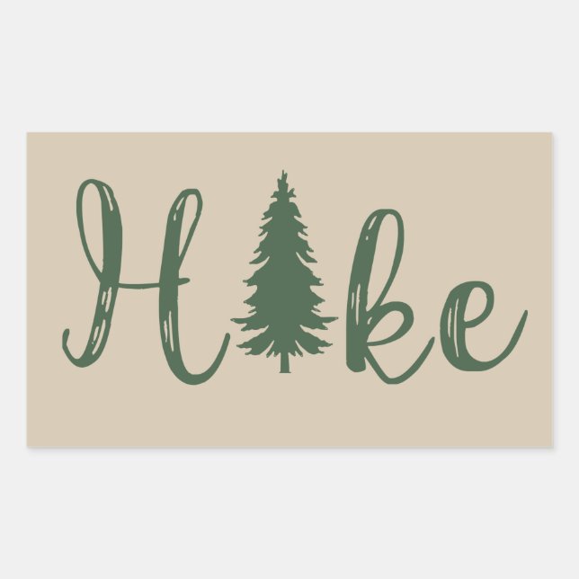 Hike logo pine tree hiking lover sticker (Front)