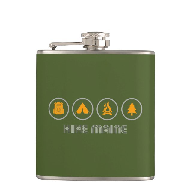 Hike Maine Hip Flask (Front)
