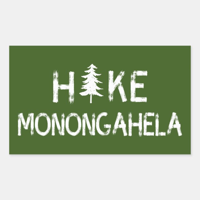 Hike Monongahela West Virginia Tree Sticker (Front)
