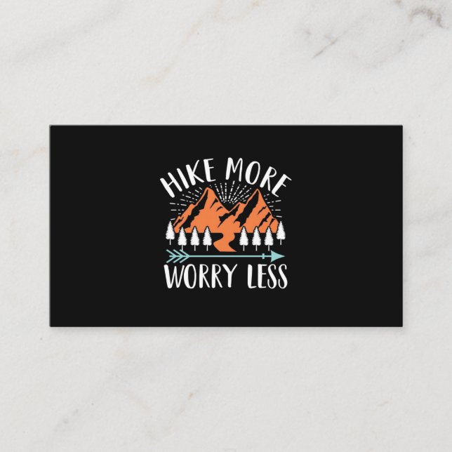 Hike More And Worry Less Business Card (Front)