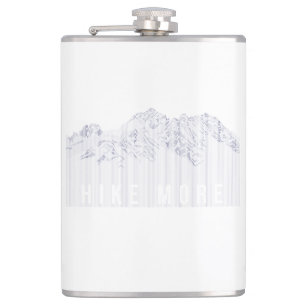 Hike More Mountains Hip Flask