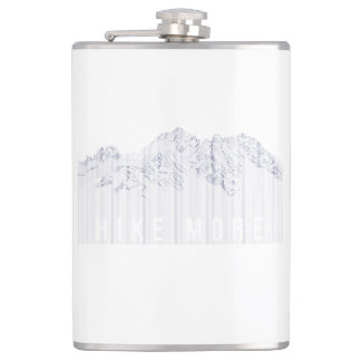 Hike More Mountains Hip Flask