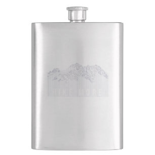 Hike More Mountains Hip Flask